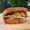 Grilled Chicken Pesto Sandwich brown